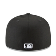 New Era MLB Los Angeles Anaheim Angels A Black/White 59FIFTY Fitted Hat Back