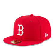 NewEra MLB Boston Red Sox B Red/White Fitted Hat Front