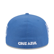 Back of New Era Cruz Azul Indigo 59FIFTY Fitted Hat