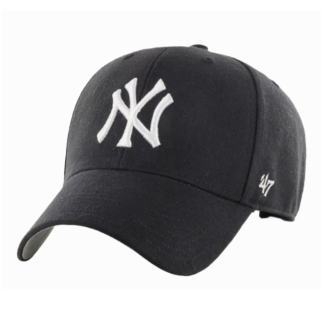 47 Brand New York Yankees NY Black White MVP Adjustable Velcro Hat