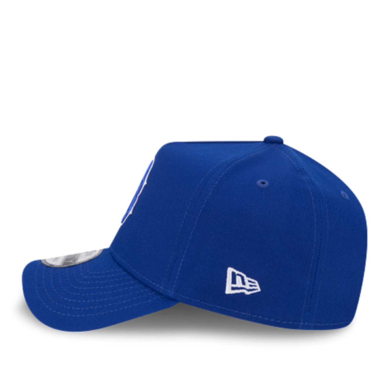 Side of New Era Boston Red Sox Blue A-Frame 9FORTY Snapback Hat