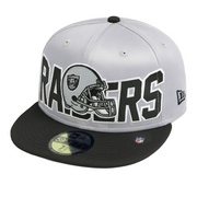 New Era Las Vegas Raiders Satin Gray Black 2 Tone 59Fifty Fitted Hat
