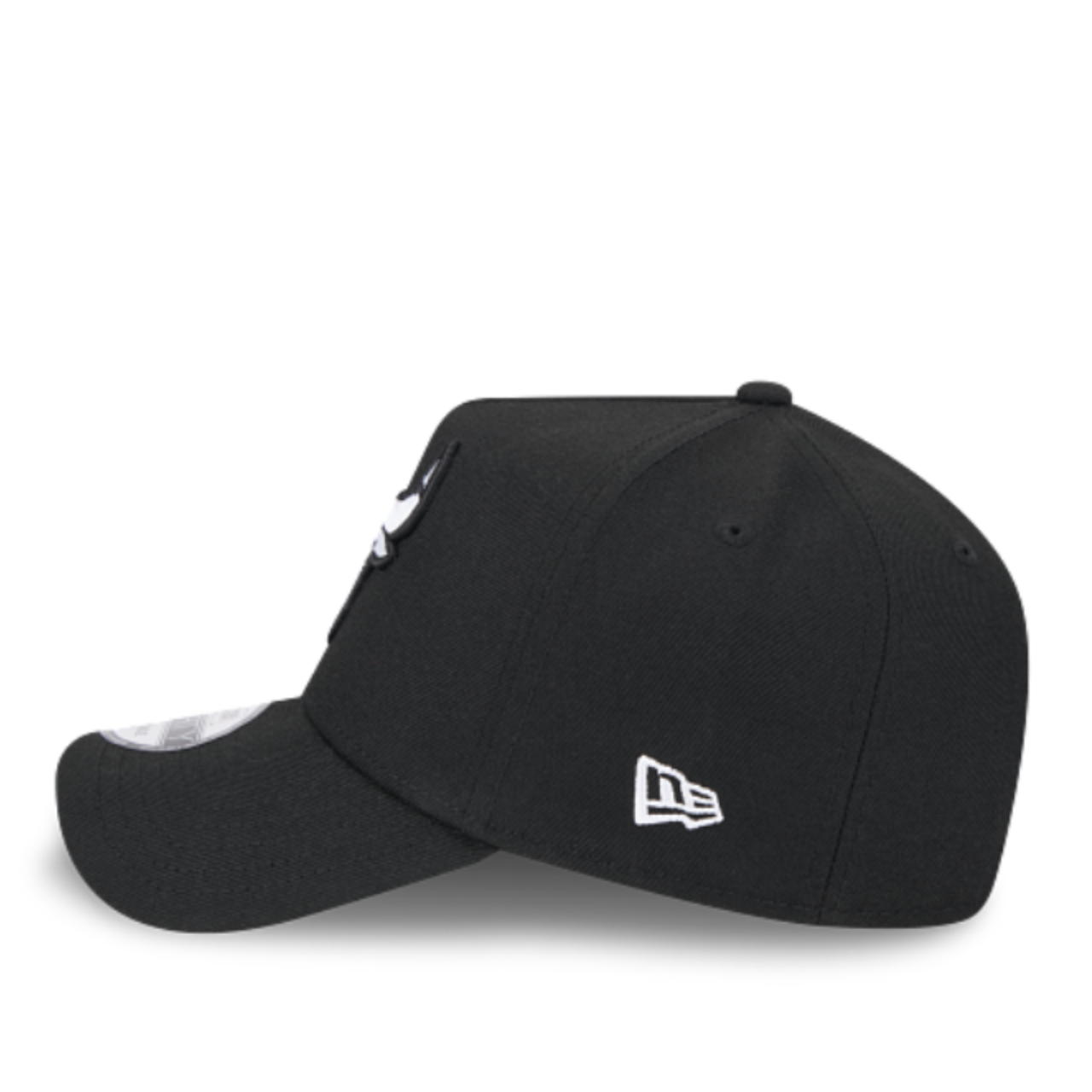 Side of New Era Chicago Bulls Black 9FORTY A-Frame Snapback Hat 