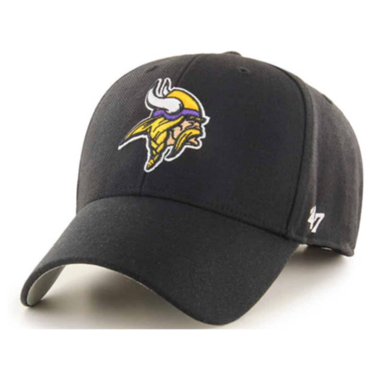 47 Brand Minnesota Vikings Black MVP Adjustable Velcro Hat