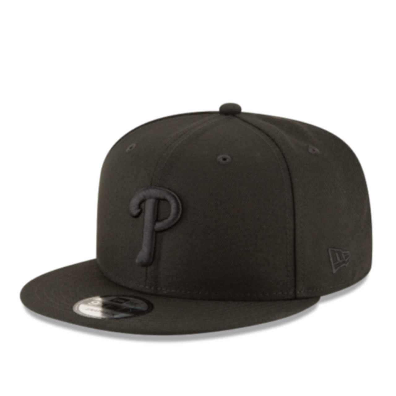 New Era Philadelphia Phillies Black on Black 9Fifty Snapback Hat 