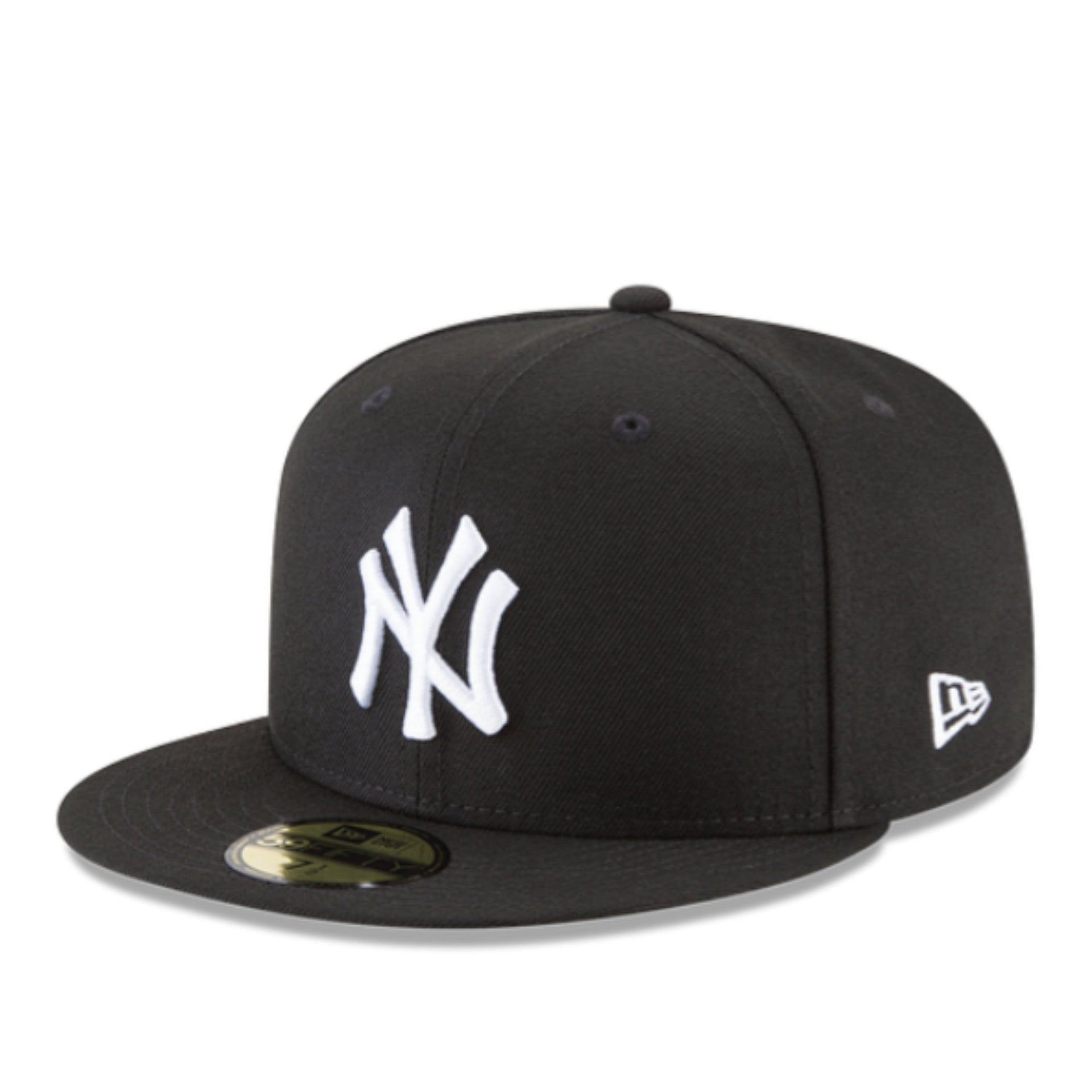 Front View of New Era New York Yankees Black White 2000 World Series 59FIFTY Fitted Hat