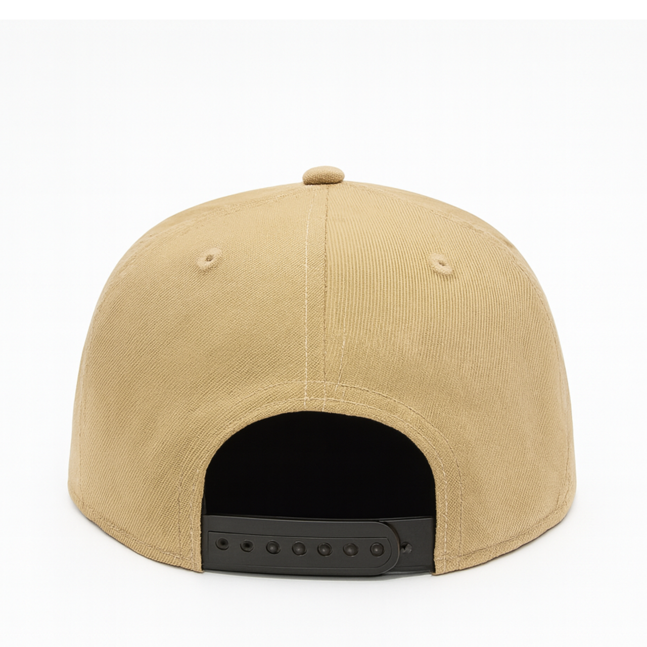 Back of New Era Los Angeles Dodgers Khaki Black 9FIFTY Snapback Hat