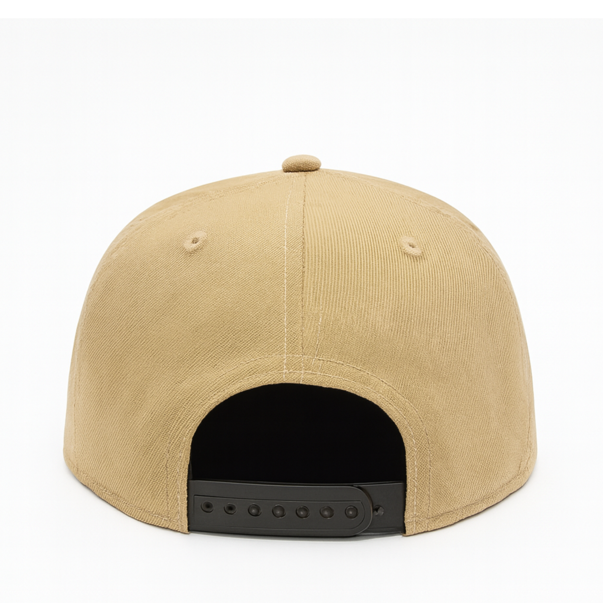 Back of New Era Los Angeles Dodgers Khaki Black 9FIFTY Snapback Hat