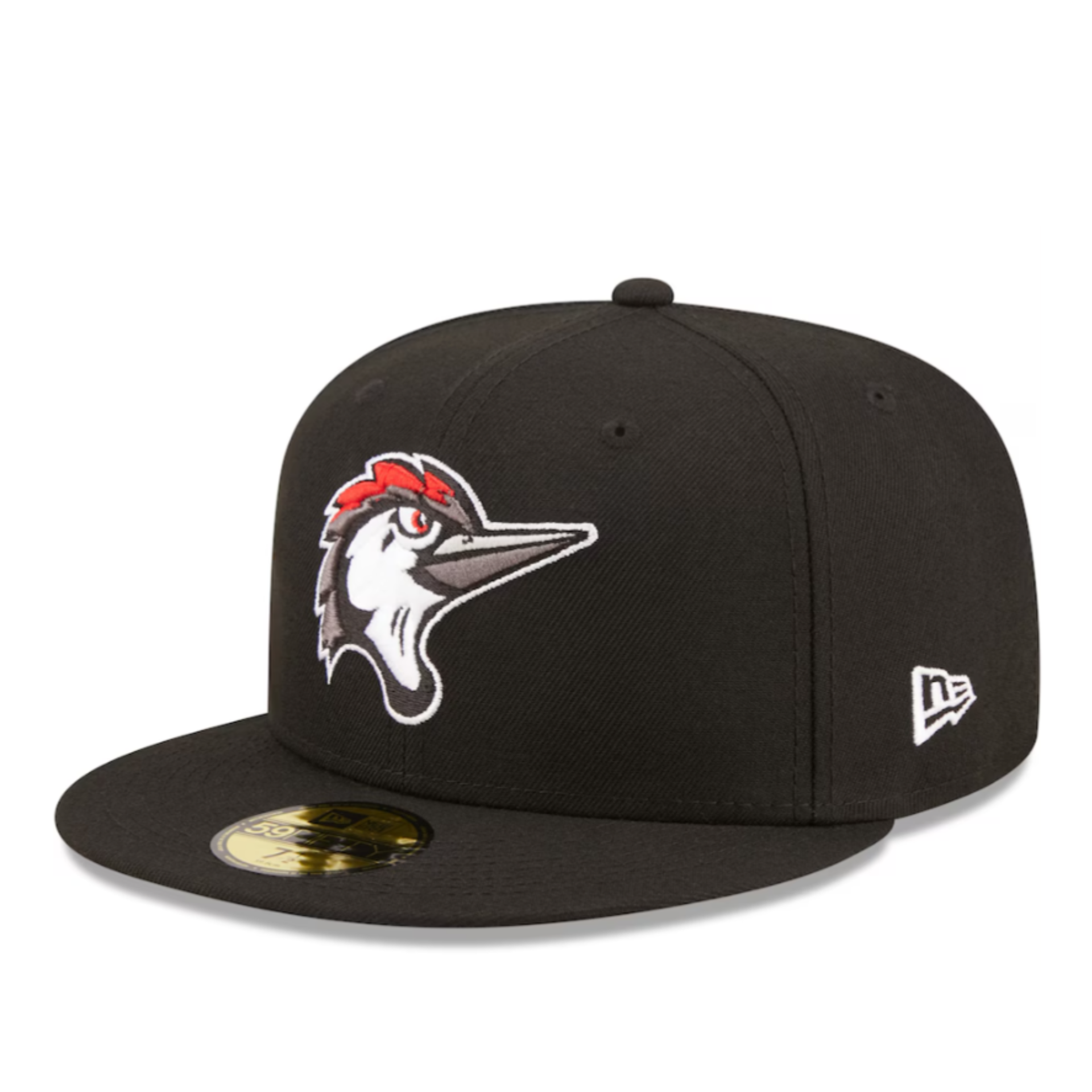 MiLB Fayetteville Woodpeckers Black Fitted Cap.