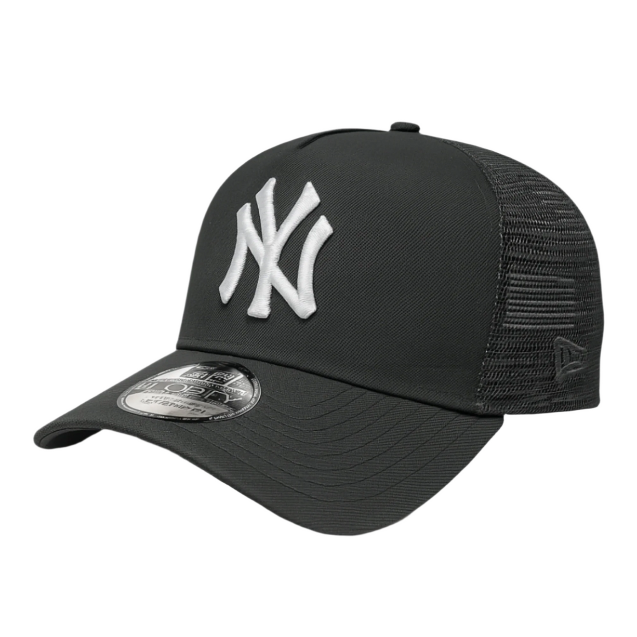 New Era New York Yankees Black 9FORTY A-Frame Trucker Snapback Hat