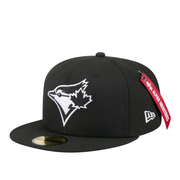 New Era X Alpha Industries Toronto Blue Jays Black 59FIFTY Fitted Hat
