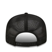 Back View of New Era Denver Broncos Black White 9FIFTY Trucker Snapback Hat