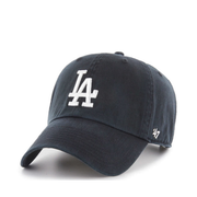 47 Brand Los Angles Dodgers LA Black Clean Up Adjustable Strap Hat