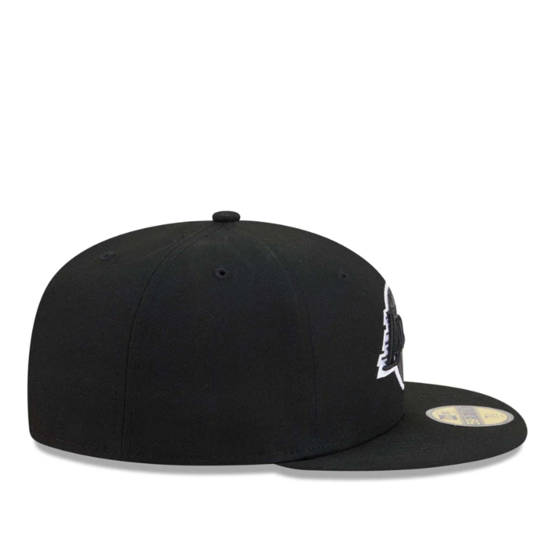 New Era Los Angeles Lakers Black 59FIFTY Fitted Hat right side view
