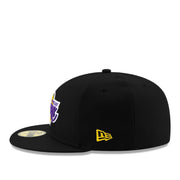 New Era Los Angeles Lakers Team Color Black 59FIFTY Fitted Hat left side view