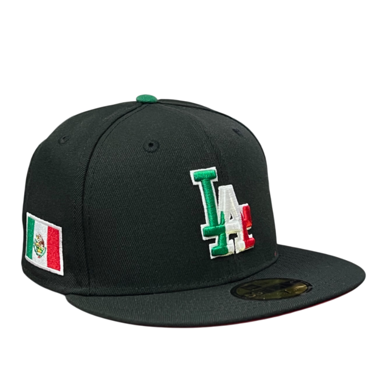 Los Angeles Dodgers Black Mexico Flag 59FIFTY Fitted Hat