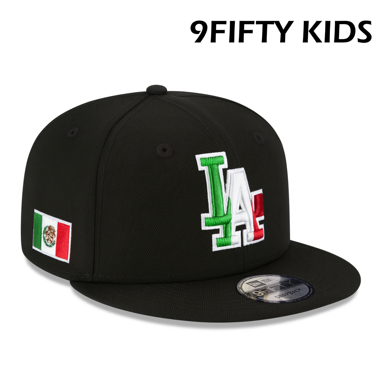 YOUTH Los Angeles Dodgers Mexico Black Snapback Cap