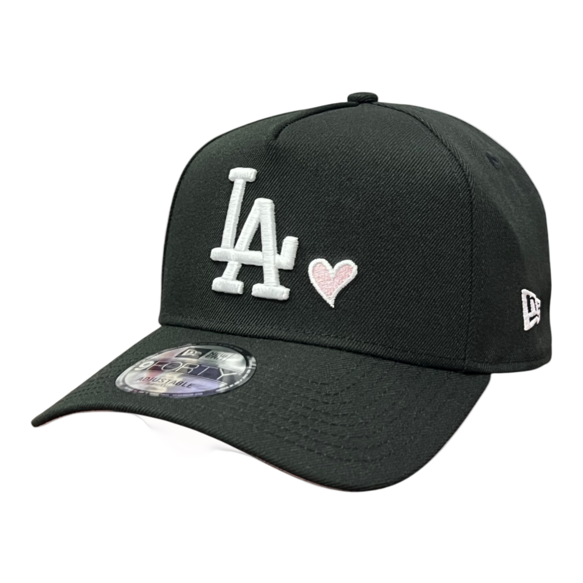 New Era Los Angeles Dodgers Black Pink Heart 9FORTY A-Frame Snapback