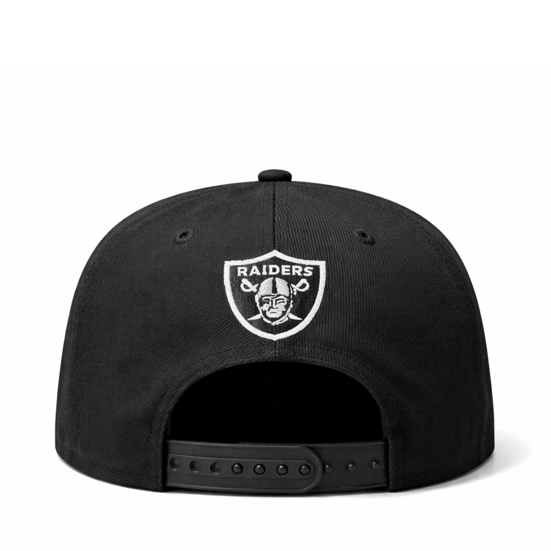 Black cap with Raiders logo on a white background