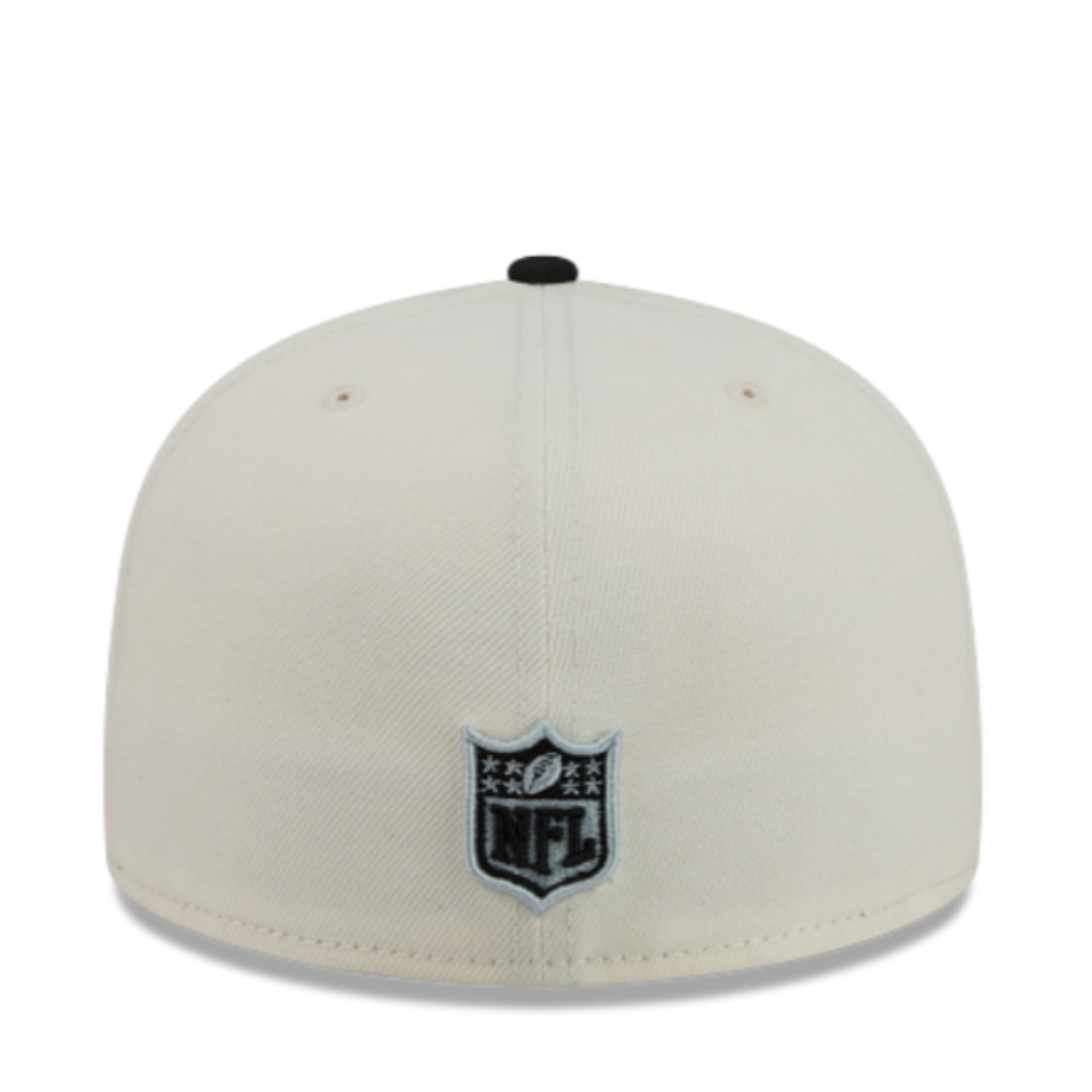 New Era Las Vegas Raiders Chrome Black 59FIFTY Fitted Hat back view