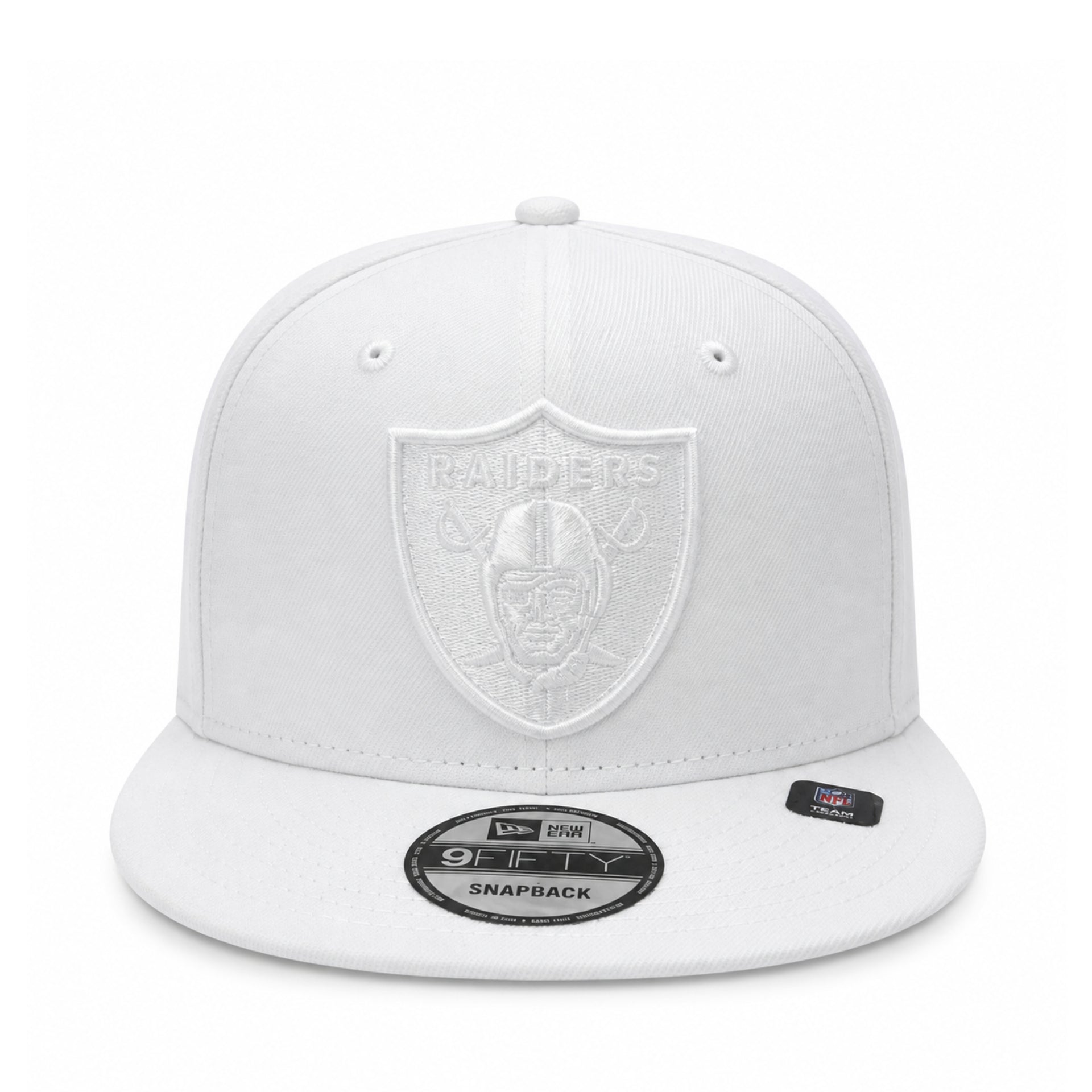 New Era Las Vegas Raiders White 9FIFTY Snapback Hat front view