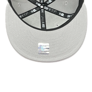 New Era Las Vegas Raiders Script Gray Black 59FIFTY Fitted Hat Gray Under Visor