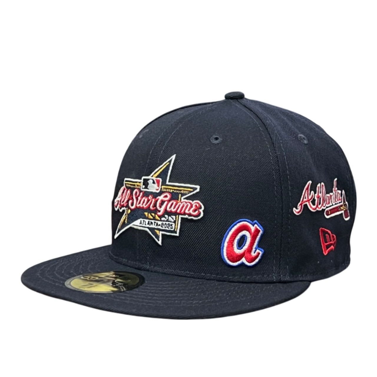 Atlanta Braves Multi Logo ASG G1 Navy 59FIFTY Fitted Hat