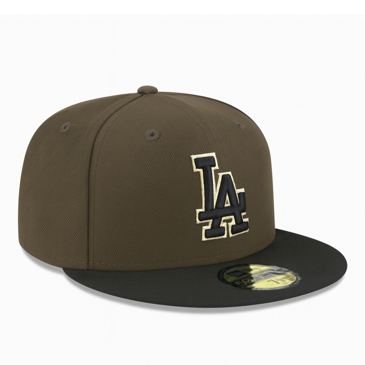 other side of New Era Los Angeles Dodgers Walnut Black 59FIFTY Fitted Hat