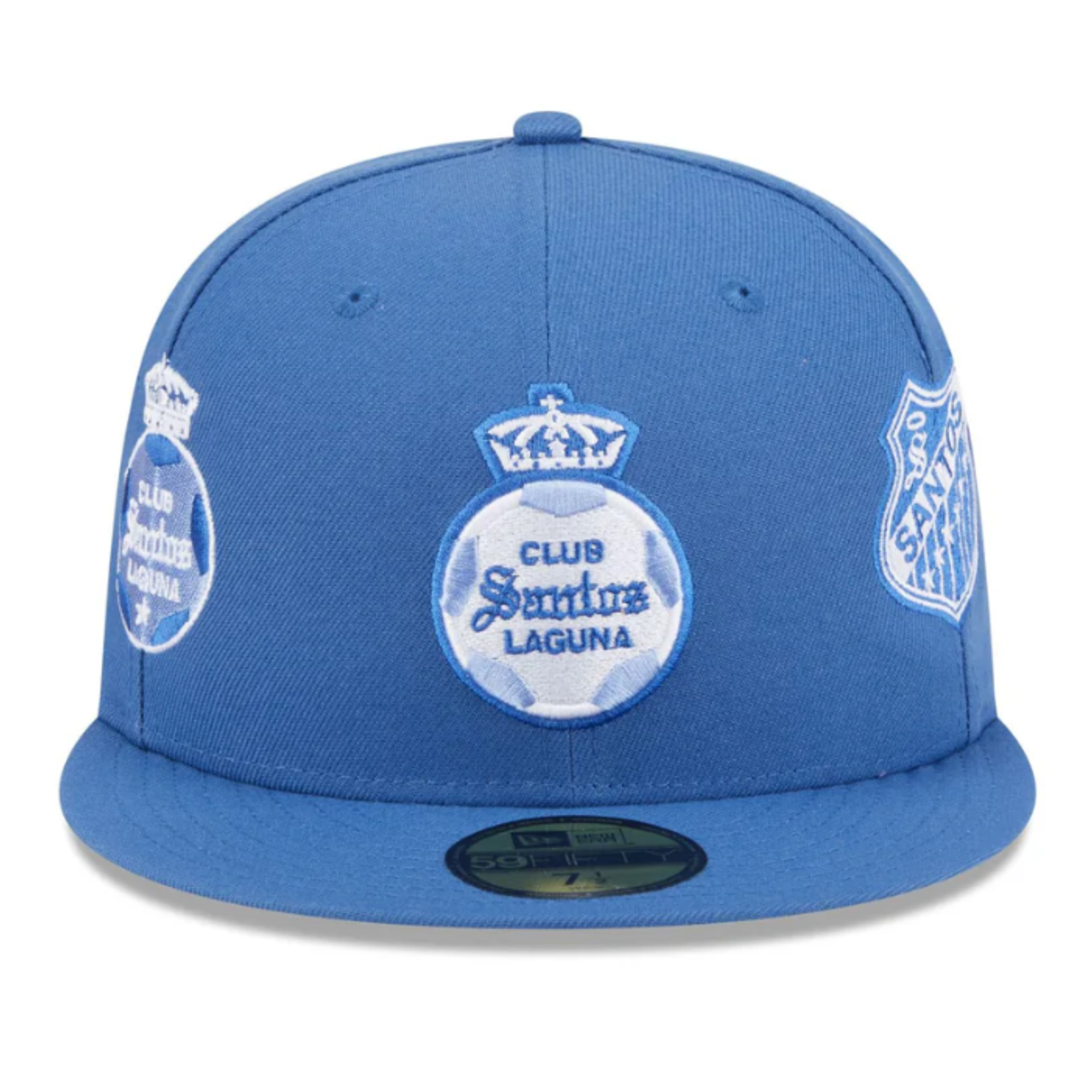 Front of New Era Santos Laguna Indigo 59FIFTY Fitted Hat