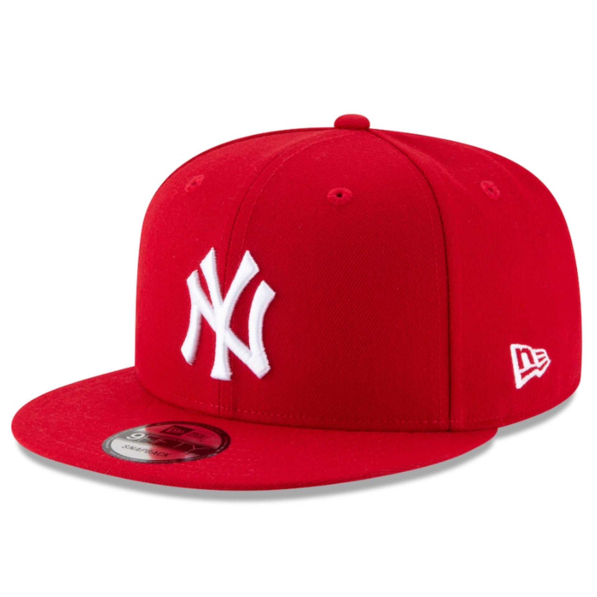 NewEra New York Yankees Red/White Snapback cap under visor.