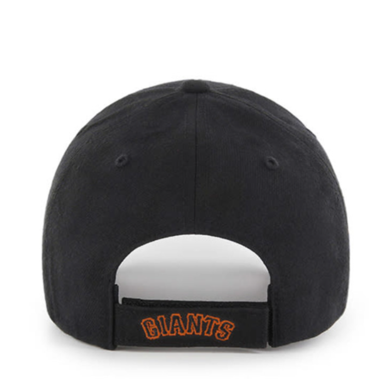 Back of 47 Brand San Francisco Giants Black MVP Adjustable Velcro Hat