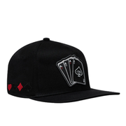 JC Hat Poker Ace four cards black snapback