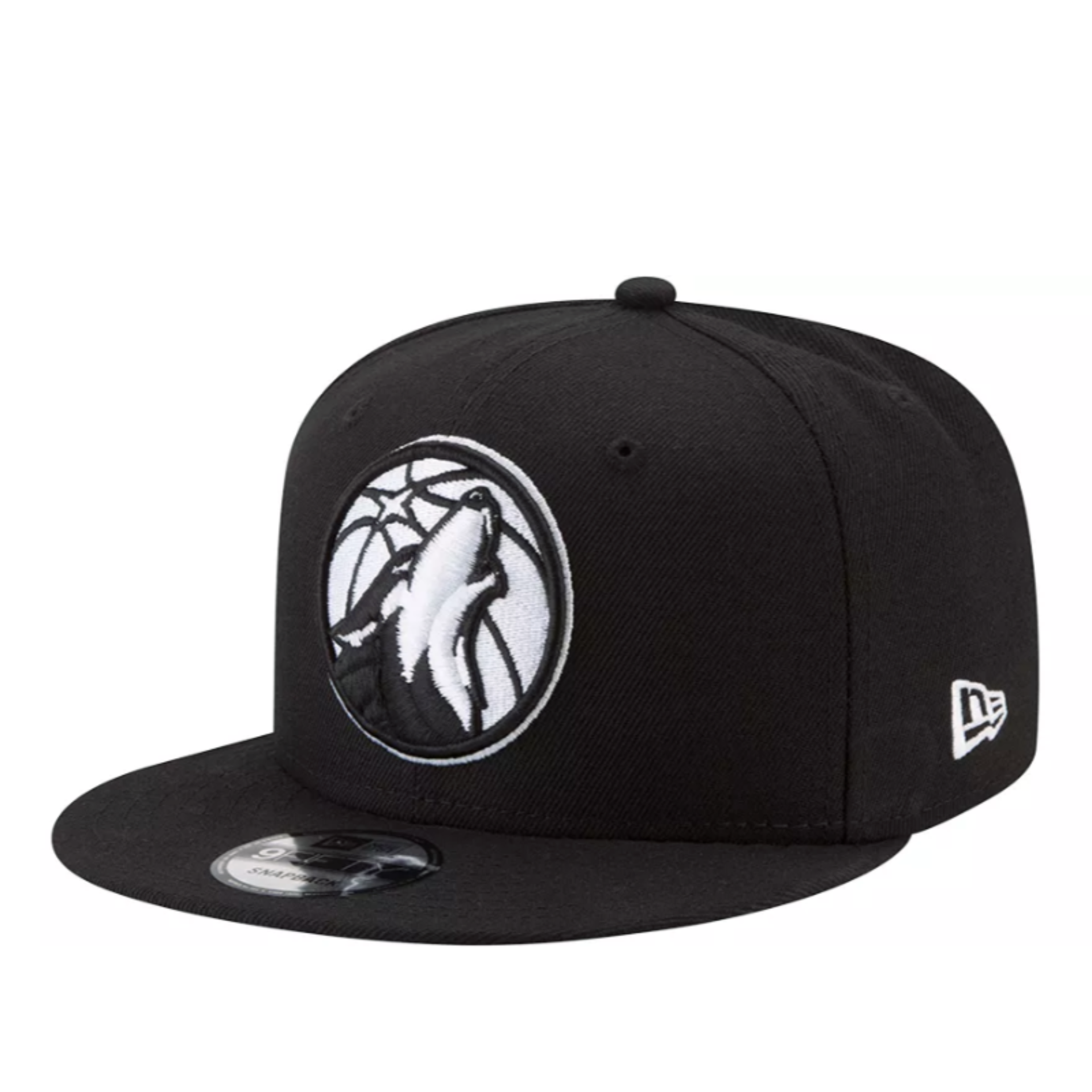 New Era NBA Minnesota Timberwolves Black and White 9Fifty Snapback Hat