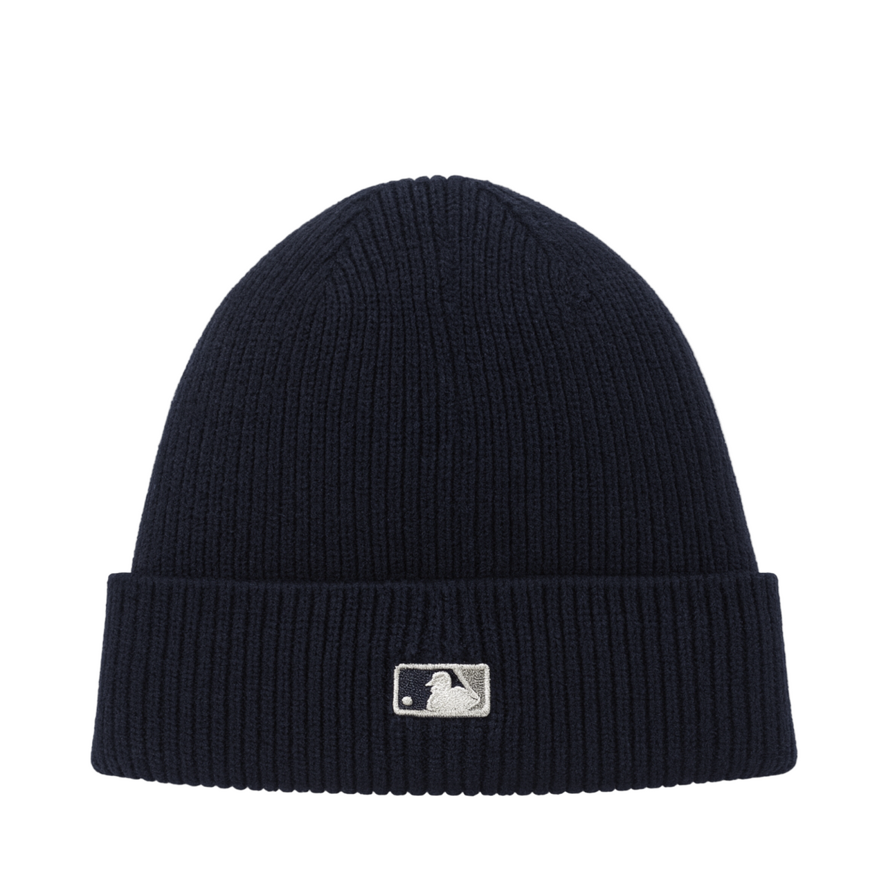 Back of New Era New York Yankees Navy Men's Skull Knit Beanie