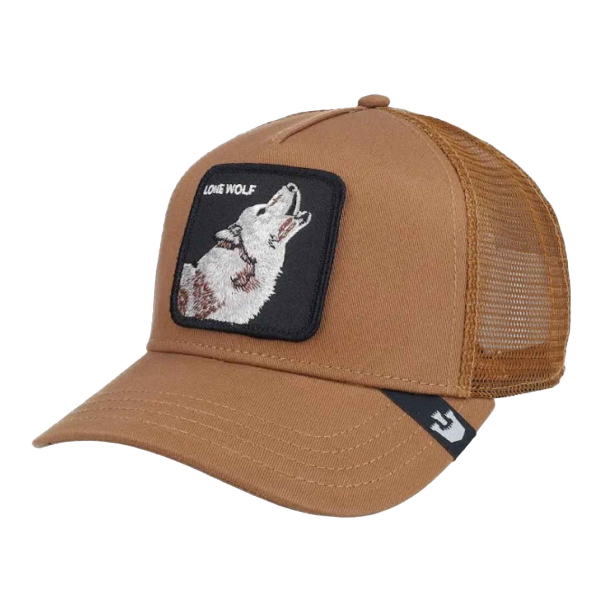 Chocolate Camel Goorin Bros The Lone Wolf Trucker Mesh Snapback Mens' Hat