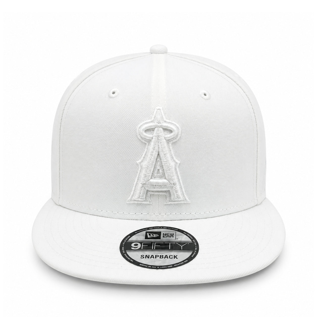 New Era Los Angeles Angels White 9FIFTY Snapback Hat front view