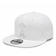 New Era Los Angeles Angels White 9FIFTY Snapback Hat front angle view