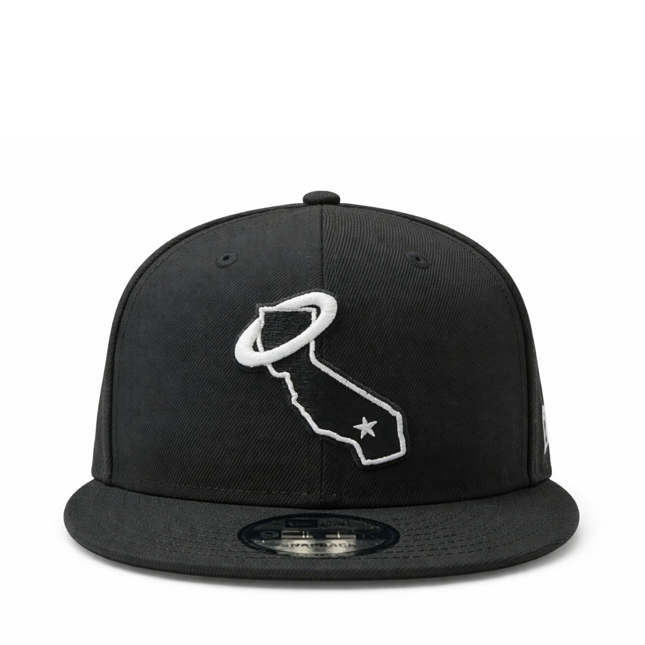 front view of New Era Los Angeles California Angels Cooperstown 9FIFTY Snapback Hat Black