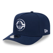 New Era Los Angeles Clippers Navy 9FIFTY A-FRAME Snapback Hat front angle view