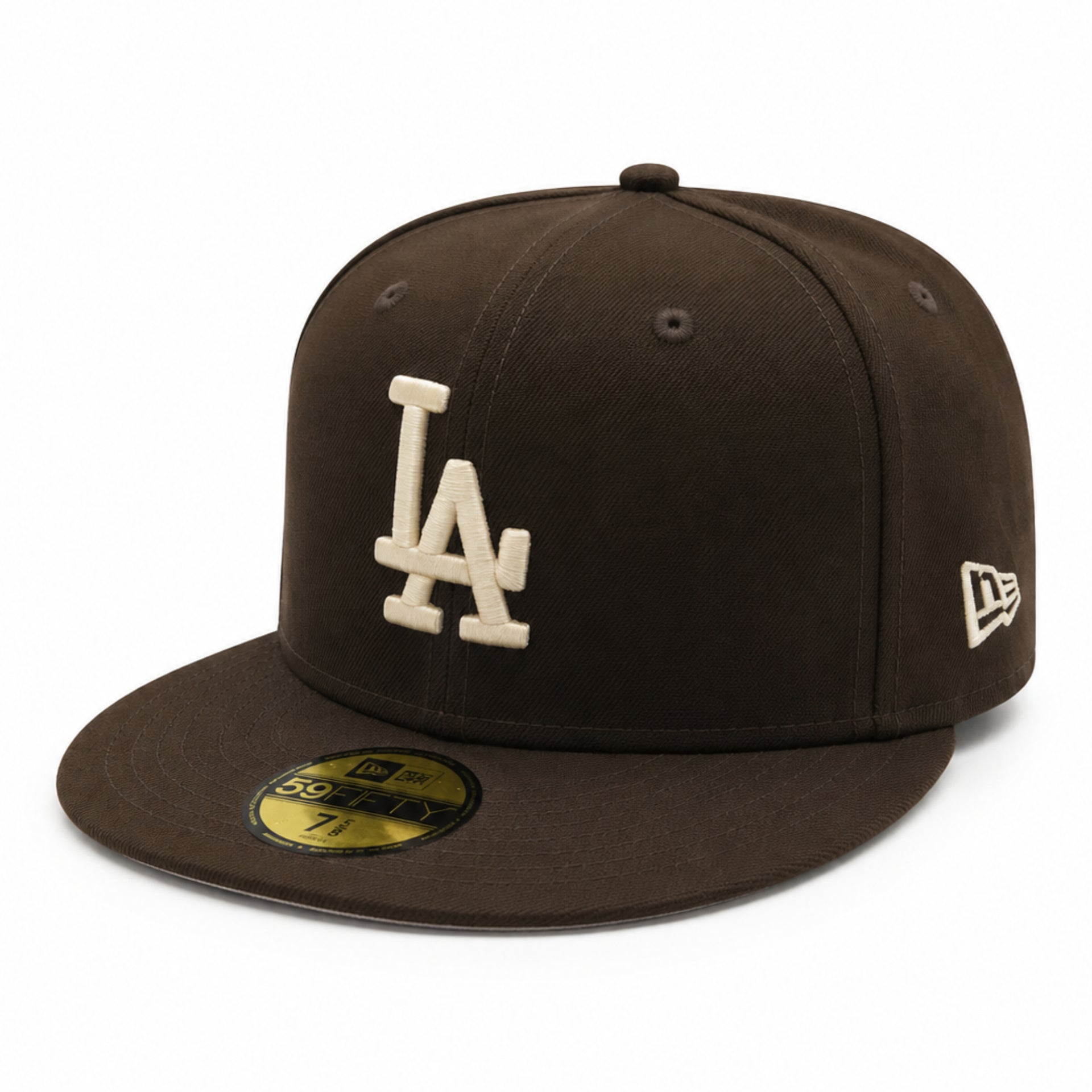 New Era Los Angeles Dodgers Brown 59FIFTY Fitted Hat angle view