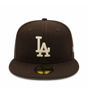 New Era Los Angeles Dodgers Brown 59FIFTY Fitted Hat front view