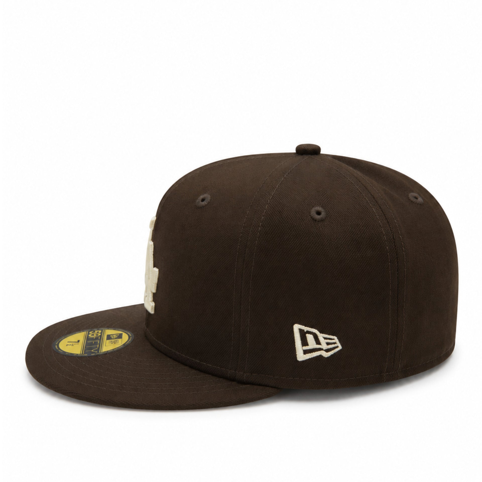 New Era Los Angeles Dodgers Brown 59FIFTY Fitted Hat left side view
