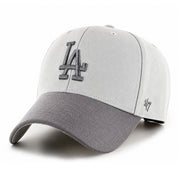 '47 Brand Los Angeles Dodgers Steel Gray Two Tone MVP Adjustable Hat front view