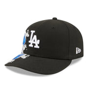 New Era Los Angeles Dodgers Surf Tide Black 59FIFTY Fitted Hat left front view