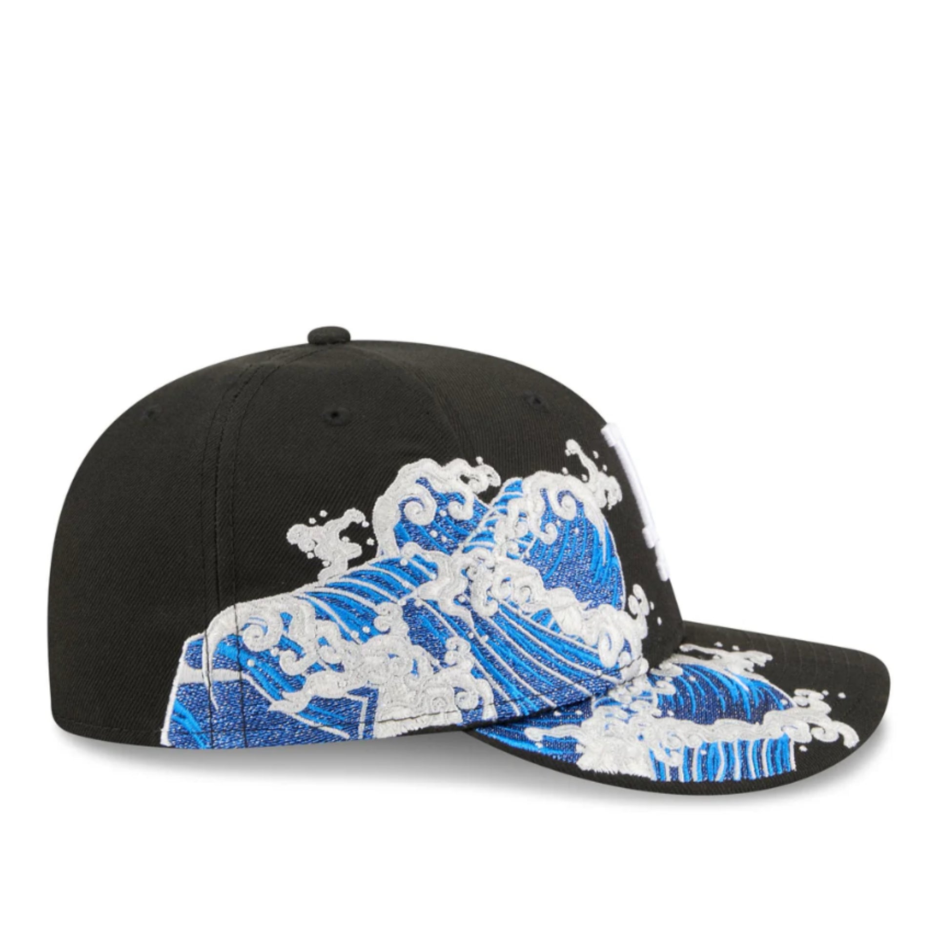 New Era Los Angeles Dodgers Surf Tide Black 59FIFTY Fitted Hat right side view