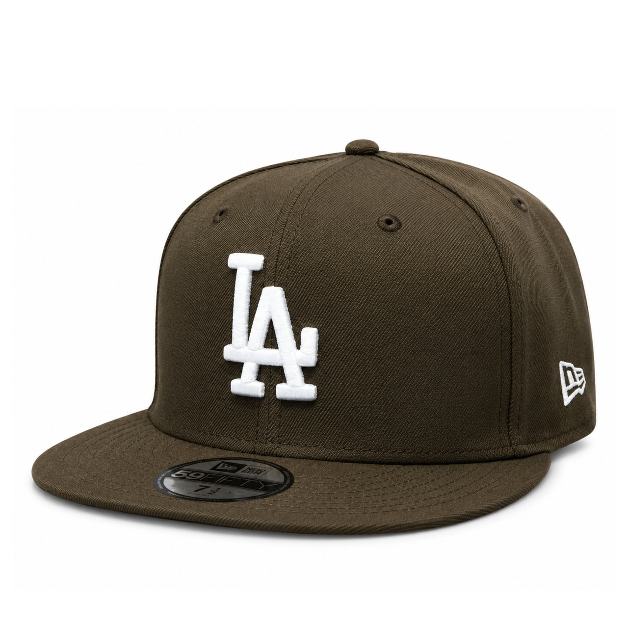New Era Los Angeles Dodgers Walnut Brown 9FIFTY Snapback Hat front side view