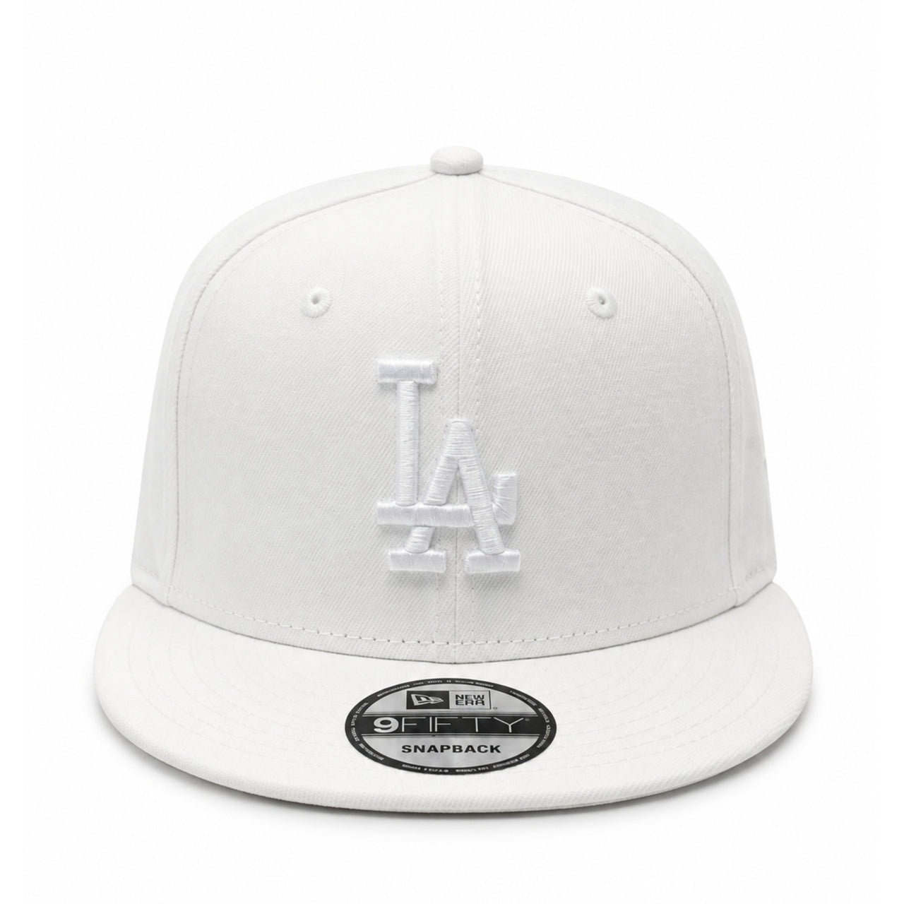 New Era Los Angeles Dodgers White 9FIFTY Snapback Hat front view