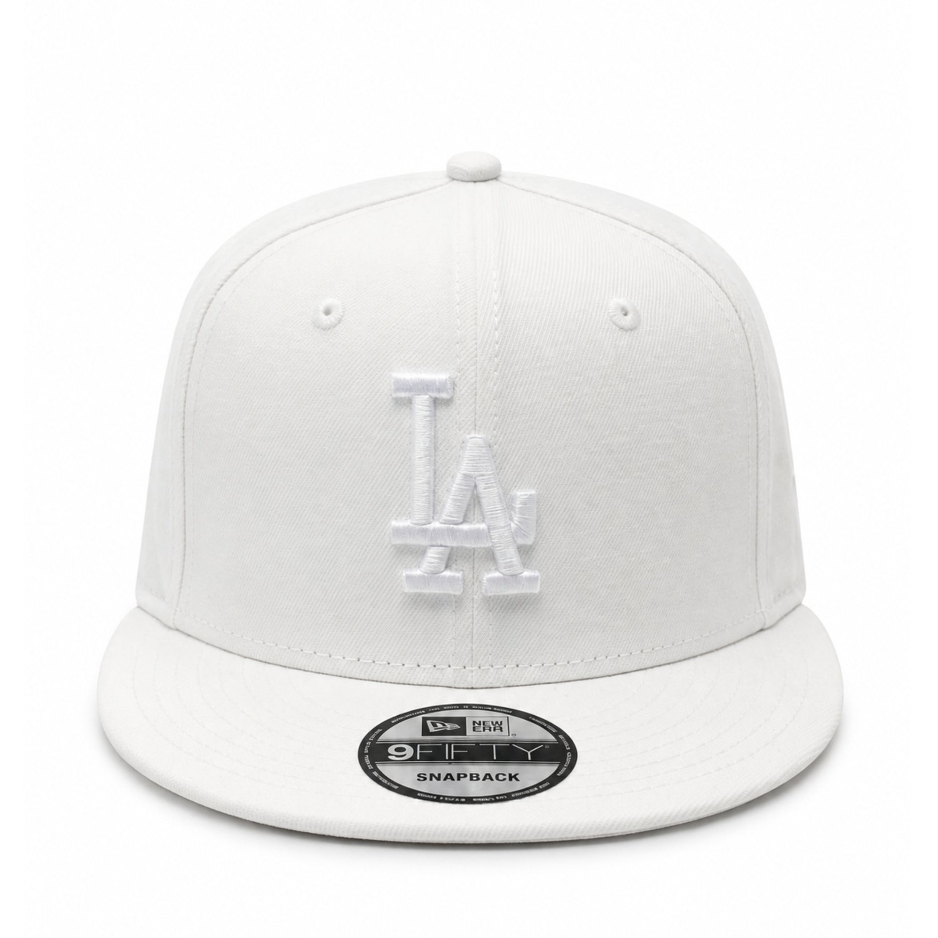 New Era Los Angeles Dodgers White 9FIFTY Snapback Hat front view