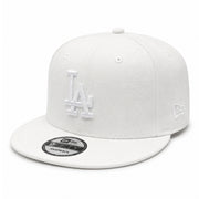 New Era Los Angeles Dodgers White 9FIFTY Snapback Hat front angle view