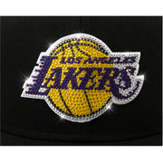 Black cap with a beaded Los Angeles Lakers logo